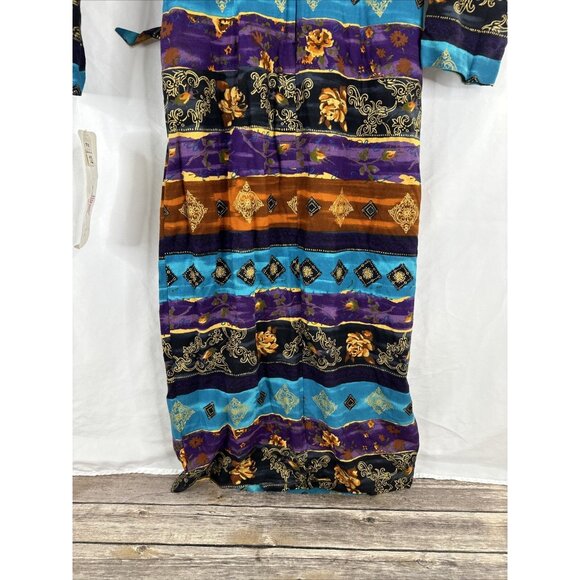 Vintage Wyllis New York & Co Maxi Dress Size 12 BOHO Side Slit DEADSTOCK New - Picture 13 of 16